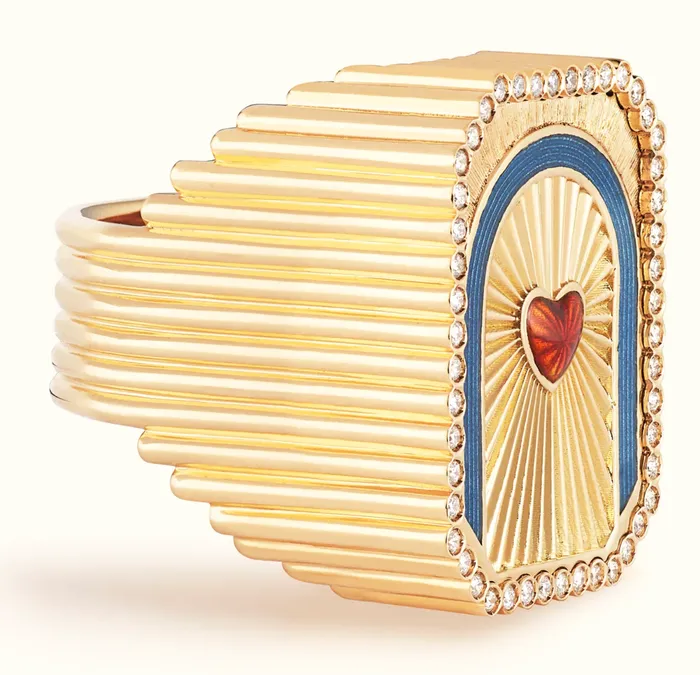 Marie Lichtenberg Rings HEART MINI SCAP RING SIZE 54
