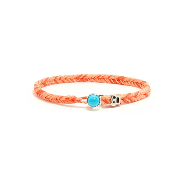 Max Icon Fishtail Button Bracelet in Tangerine Fleck Scosha Bracelets