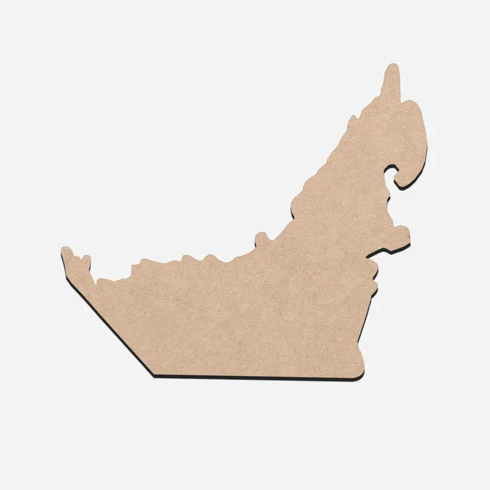 MDF UAE Map Resinarthub Earrings