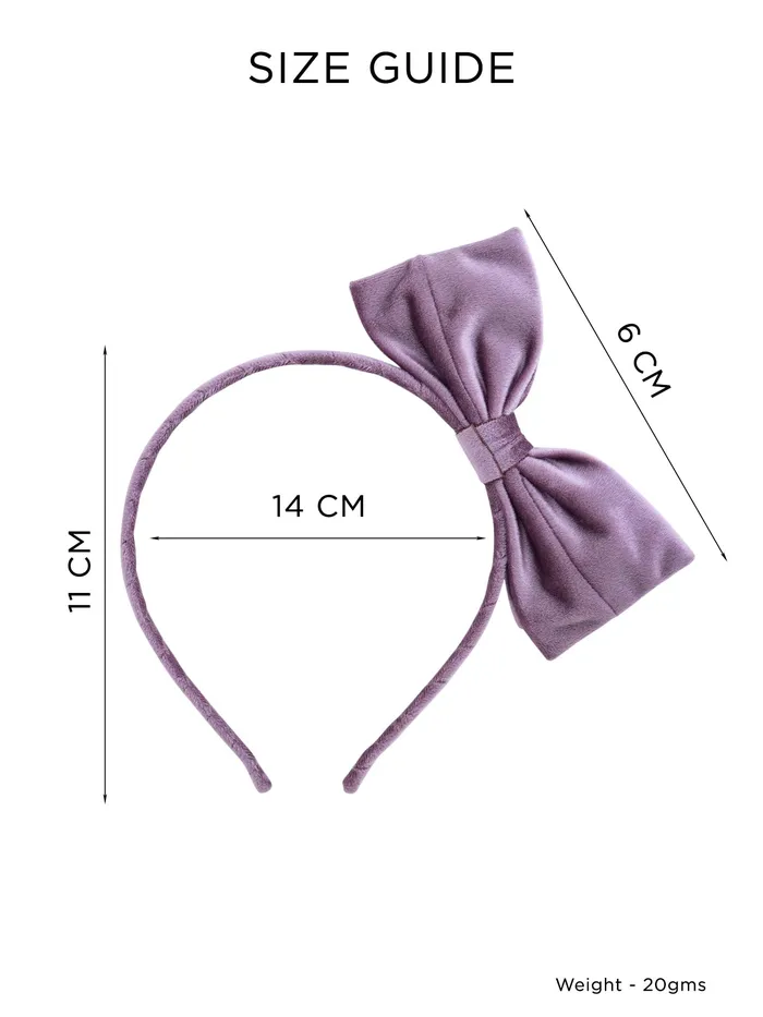 Melbees by Yellow Chimes Hair Bands for Kids Purple Bow Hairbands Headbands for Girls Head Bands Hair Accessories for Girls and Kids Yellow Chimes Necklaces