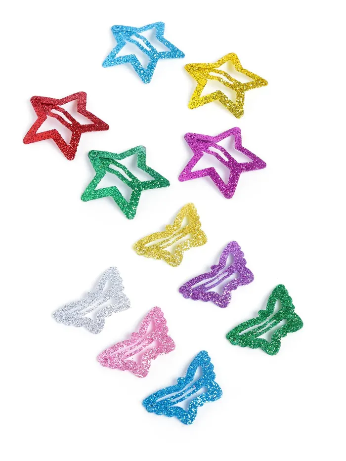 Melbees by Yellow Chimes Hair Clips for Girls 12 Pcs Hairclips Glittering Hairclip for Kids Butterfly Star Fancy Snap Hairpins Hair Accessories for Kids and Girls Yellow Chimes Necklaces Melbees by Yellow Chimes Hair Clips for Girls 12 Pcs Hairclips Glittering Hairclip for Kids Butterfly Star Fancy Snap Hairpins Hair Accessories for Kids and Girls Yellow Chimes Necklaces