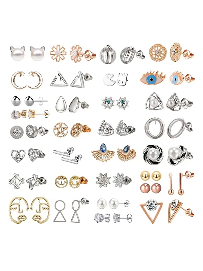 Melbees by Yellow Chimes Stud Earrings for Women Combo of 28 Pairs Studs Earrings GoldSilver Plated Causal Wear Stud Earrings Set for Women and Girls Melbees by Yellow Chimes Earrings Melbees by Yellow Chimes Stud Earrings for Women Combo of 28 Pairs Studs Earrings GoldSilver Plated Causal Wear Stud Earrings Set for Women and Girls Melbees by Yellow Chimes Earrings