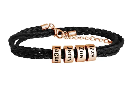 Mens Personalized Leather Bracelet The Signature Collection Co Bracelets