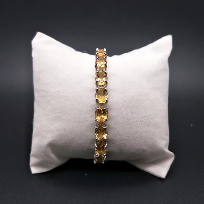 Metamorphidi Bracelets Sterling Silver 925 Vintage Citrine Bracelet