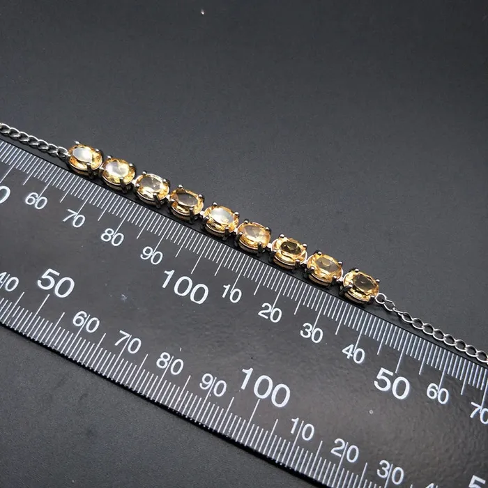 Metamorphidi Bracelets Sterling Silver 925 Vintage Citrine Bracelet
