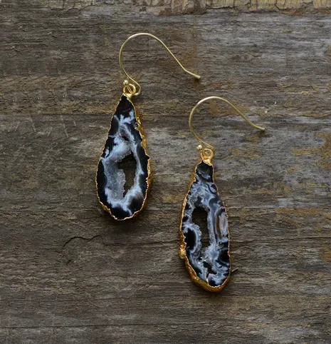 metamorphidi Earrings Natural Agate Dangle Earrings Stunning Gemstone Jewelry