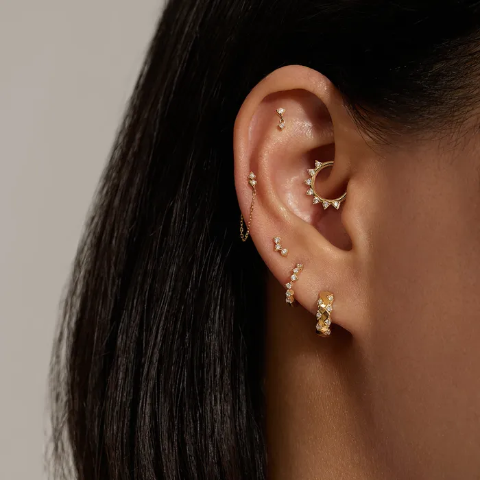 MILA LabGrown Diamond Threadless Flatback Earring AURELIE GI Earrings