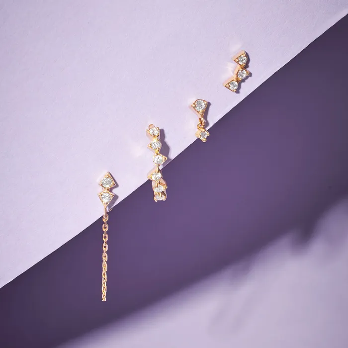 MILA LabGrown Diamond Threadless Flatback Earring AURELIE GI Earrings