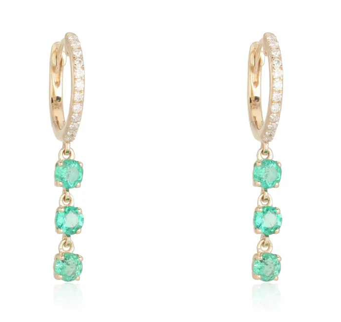 Millo Jewelry Earrings EMERALD DANGLE EARRING
