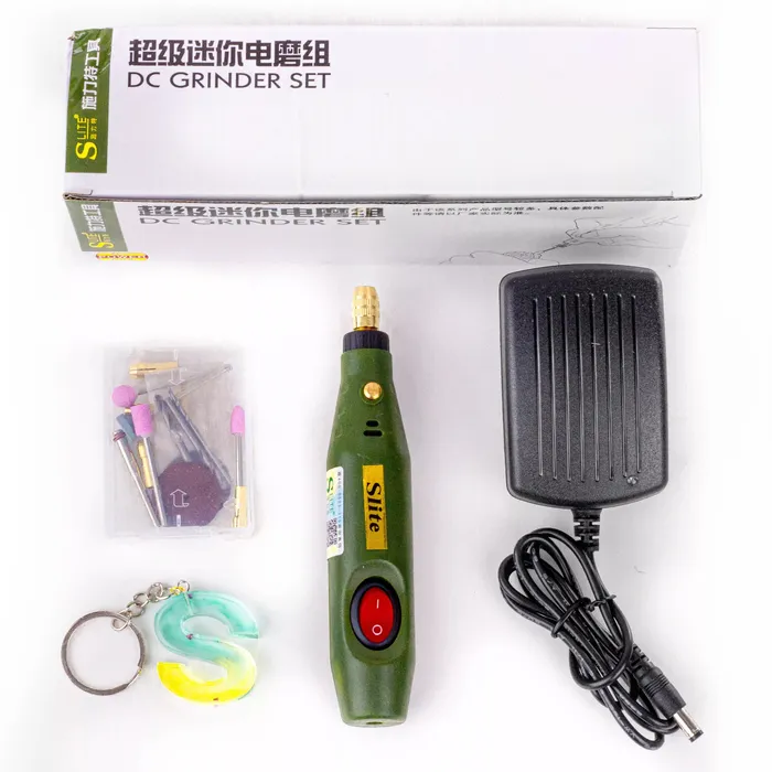Mini Electric Drill Set Variable Speed with EU AC Adapter Resinarthub Rings