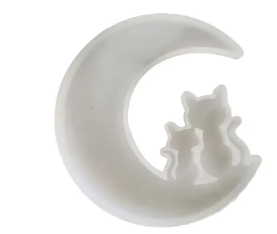 MoonKitten Shaped Silicone Mold for Resin art Resin Art Hub Necklaces