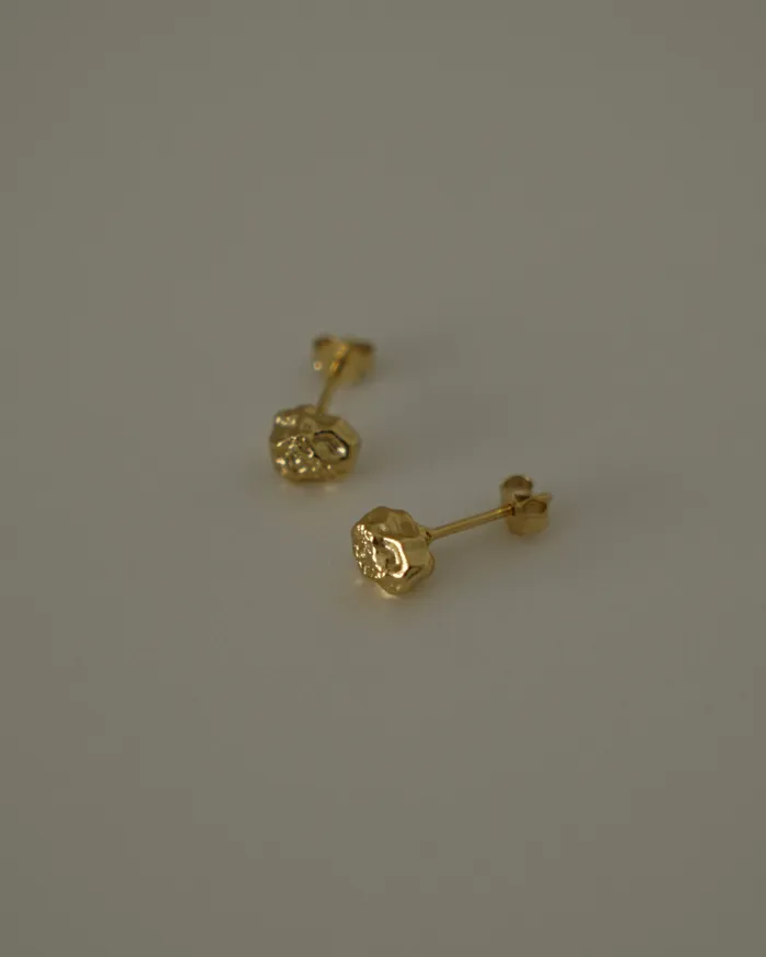 MYJN Earrings Aia Gold Nugget Stud Earrings
