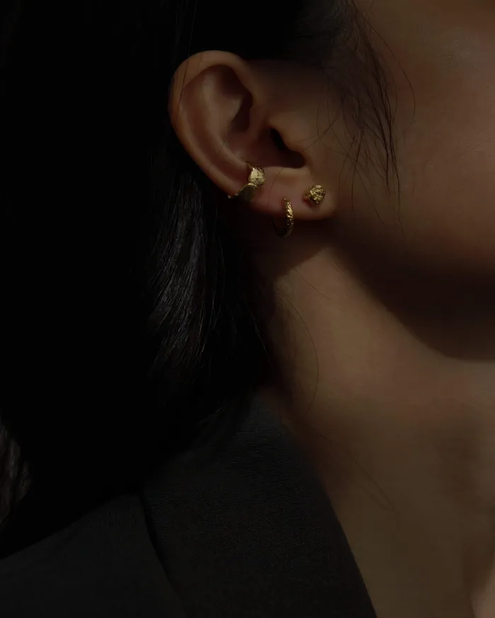 MYJN Earrings Aia Gold Nugget Stud Earrings