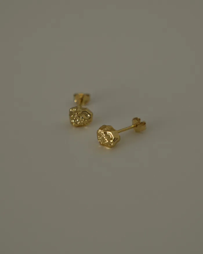 MYJN Earrings Aia Gold Nugget Stud Earrings