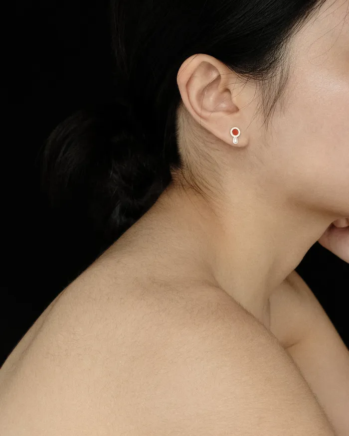 MYJN Earrings Re Tiny Drop Stud Earrings