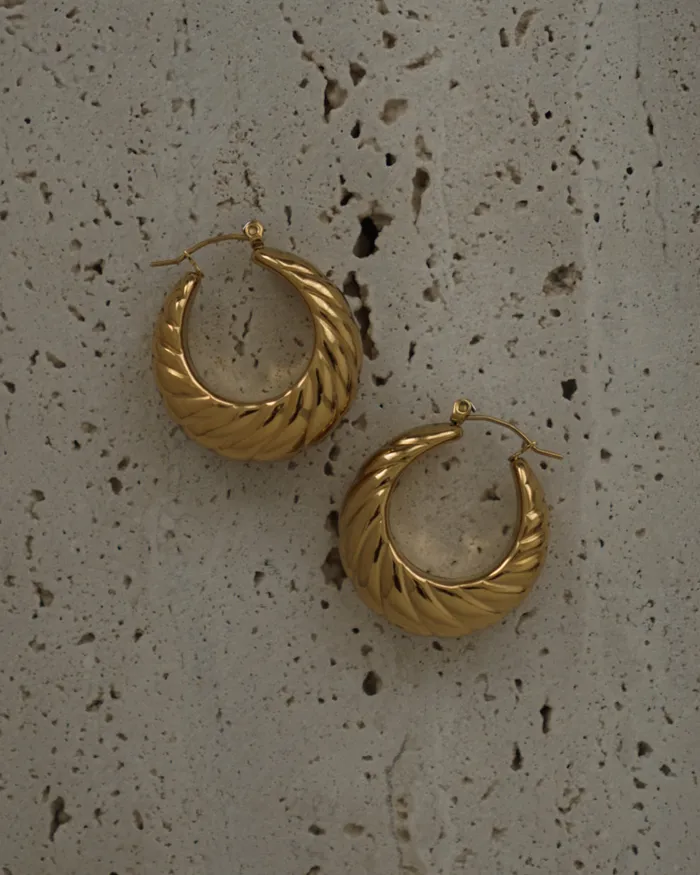 MYJN Earrings Zaila Croissant Bold Hoop Earrings