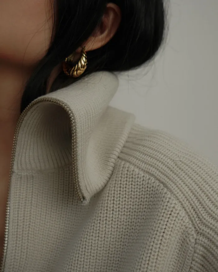 MYJN Earrings Zaila Croissant Bold Hoop Earrings