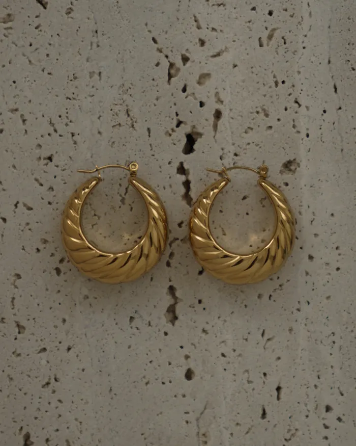 MYJN Earrings Zaila Croissant Bold Hoop Earrings