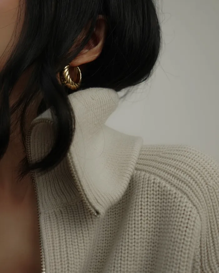 MYJN Earrings Zaila Croissant Bold Hoop Earrings