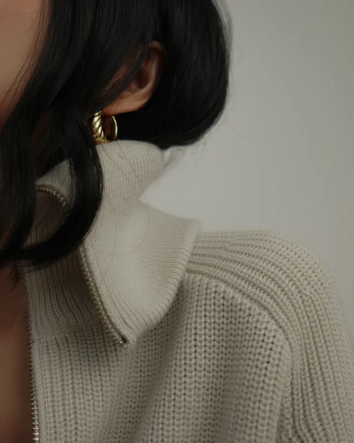 MYJN Earrings Zaila Croissant Bold Hoop Earrings