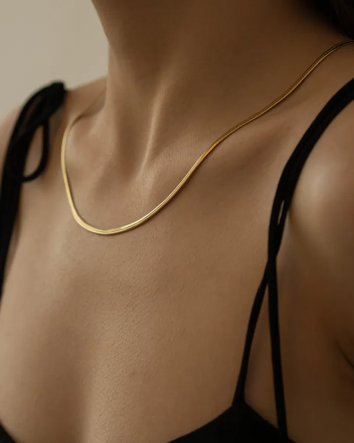 MYJN Necklaces Petite Shadi Soft Snake Chain Choker Necklace