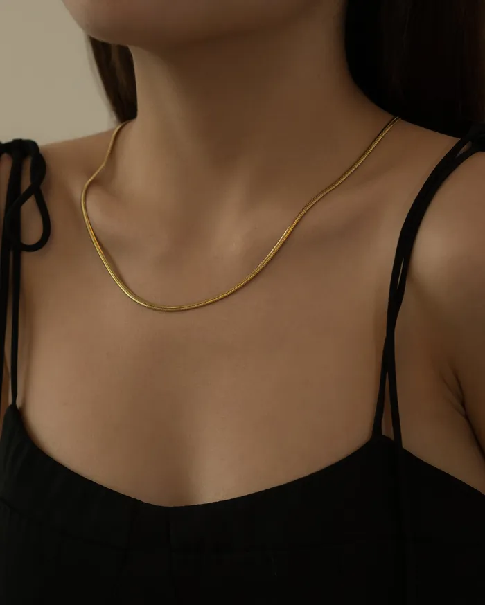 MYJN Necklaces Petite Shadi Soft Snake Chain Choker Necklace