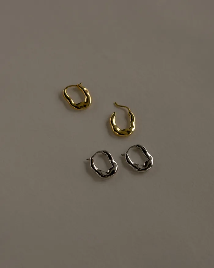 MYJN Una Flat Irregular Hoop Earrings Earrings