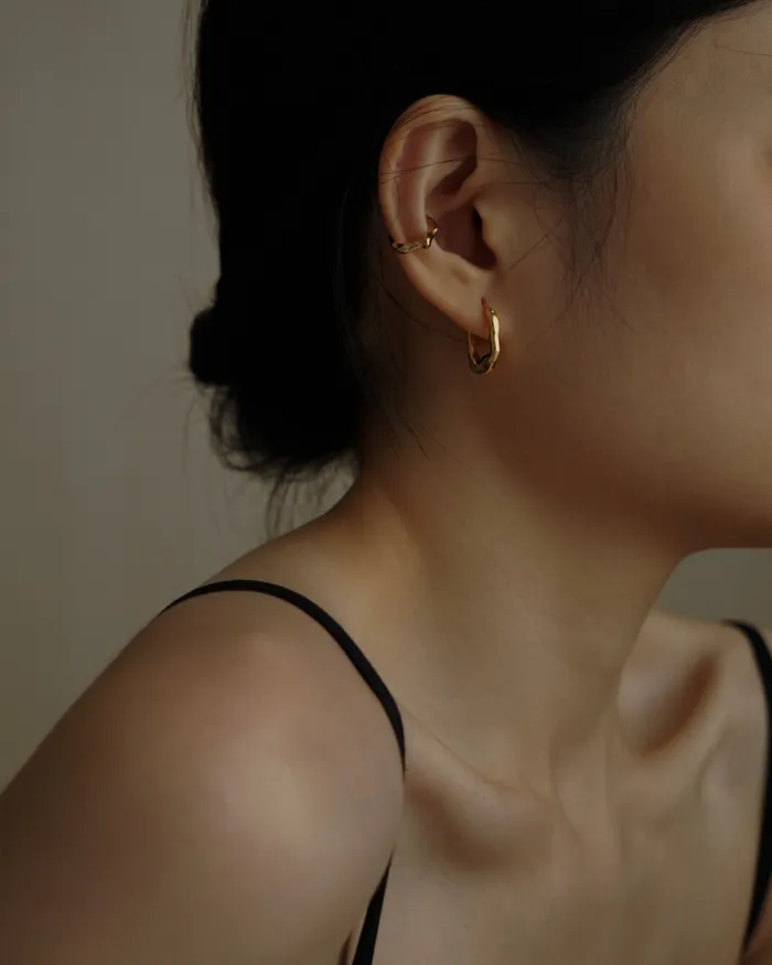 MYJN Una Flat Irregular Hoop Earrings Earrings