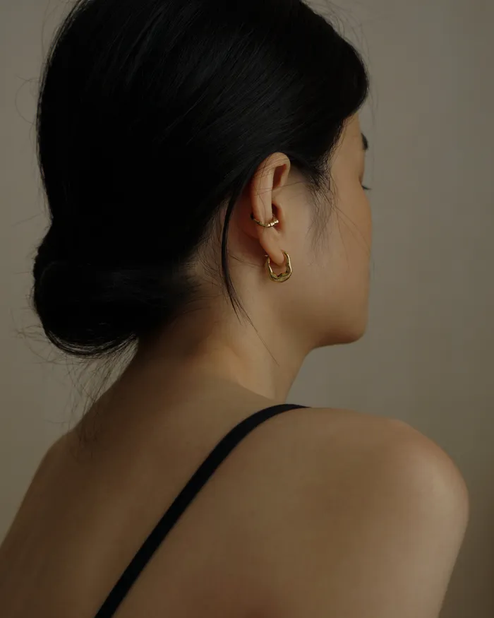 MYJN Una Flat Irregular Hoop Earrings Earrings