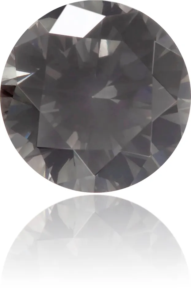 Natural Gray Diamond Round 033 ct Polished Langerman Diamonds Earrings