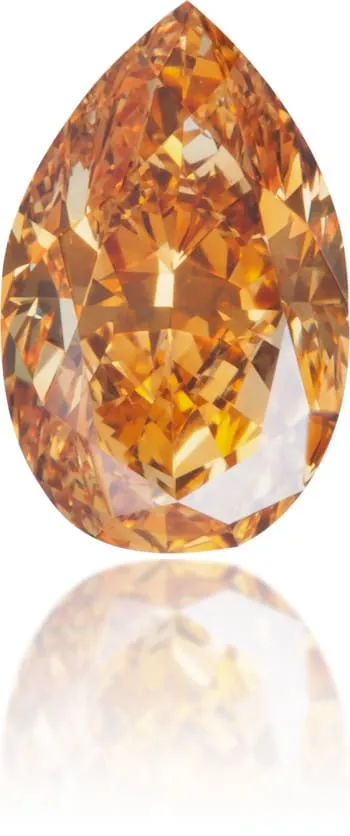Natural Orange Diamond Pear Shape 066 ct Polished Langerman Diamonds Earrings Natural Orange Diamond Pear Shape 066 ct Polished Langerman Diamonds Earrings