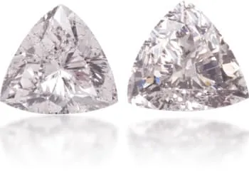 Natural Pink Diamond Triangle 078 ct set Langerman Diamonds Earrings
