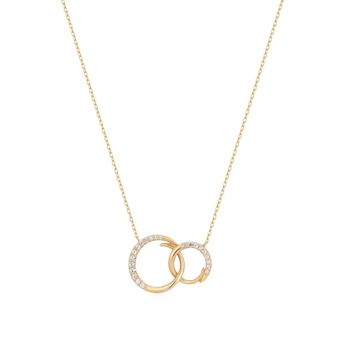 Necklaces AURELIE GI HARPER White Sapphire Interlinked Swirls Necklace