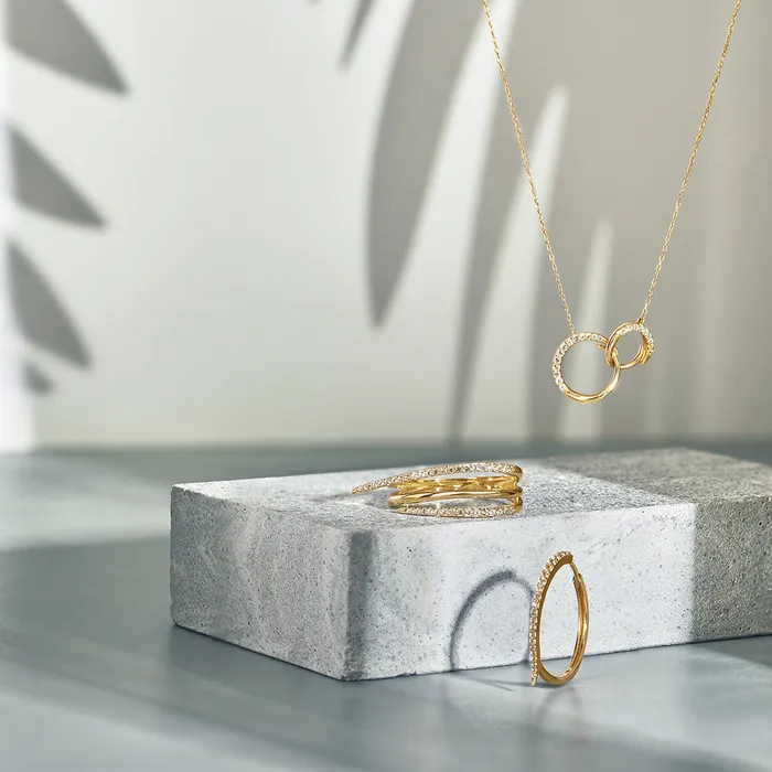 Necklaces AURELIE GI HARPER White Sapphire Interlinked Swirls Necklace