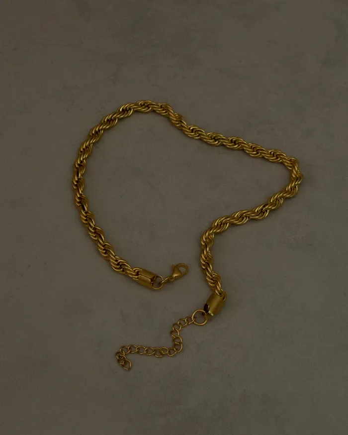 Necklaces Aziza Bold Rope Chain Choker Necklace MYJN