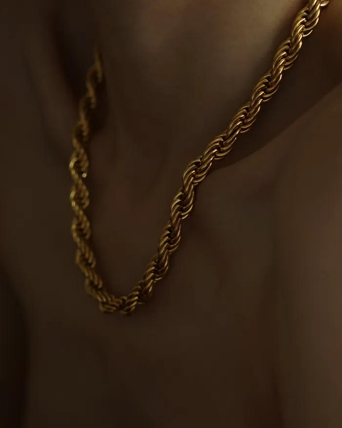 Necklaces Aziza Bold Rope Chain Choker Necklace MYJN