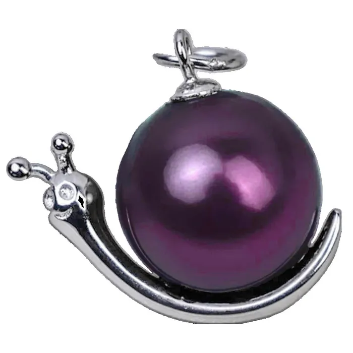 Necklaces DIY Mount Pendant 925 Sterling Silver Snail with Edison Pearl MPST020 Necklaces DIY Mount Pendant 925 Sterling Silver Snail with Edison Pearl MPST020
