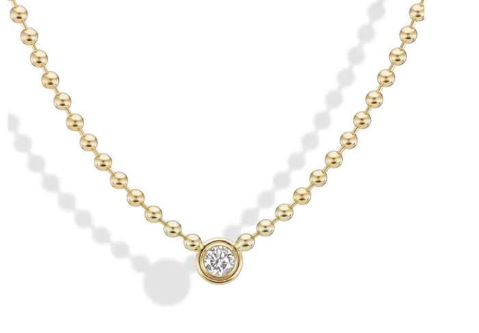 Necklaces Gemella Jewels Diamond Round Double Bubble Bezel Necklace