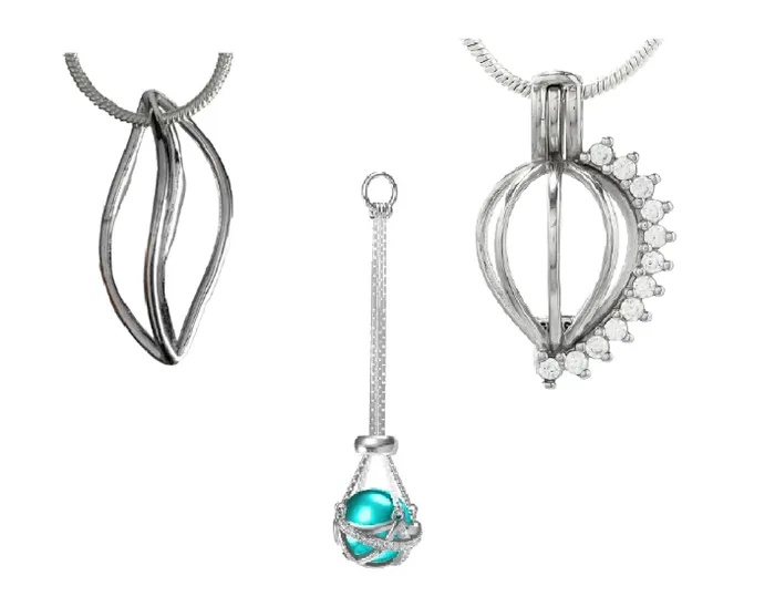 Necklaces Giveaway Upgraded Akoya Oyster with 925 Sterling Silver Cage Pendant FREEUPGRADED