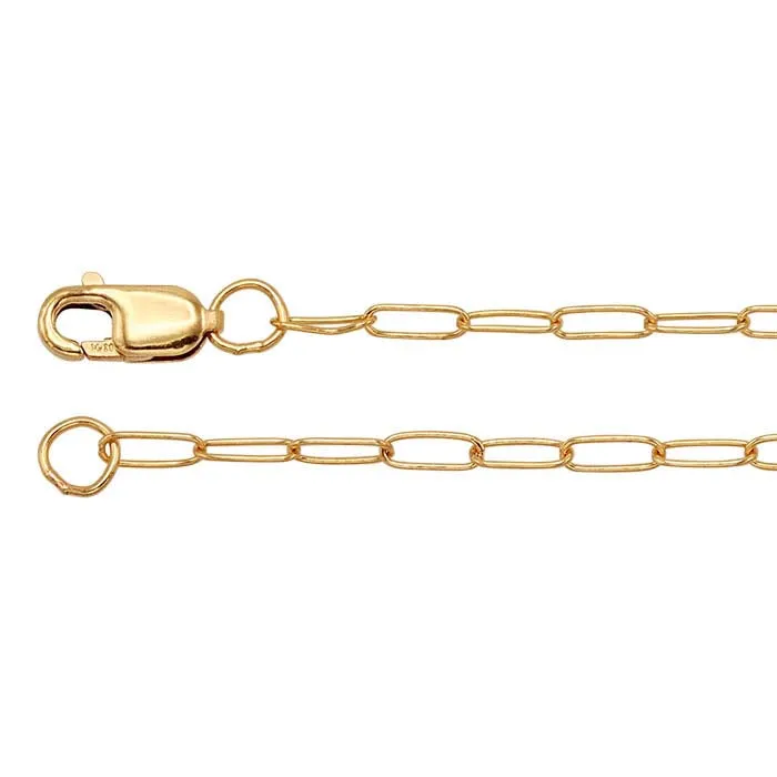 Necklaces Kamoka Pearl 1420 Yellow GoldFilled 17mm Elongated Oval Paperclip Chain Necklaces Kamoka Pearl 1420 Yellow GoldFilled 17mm Elongated Oval Paperclip Chain