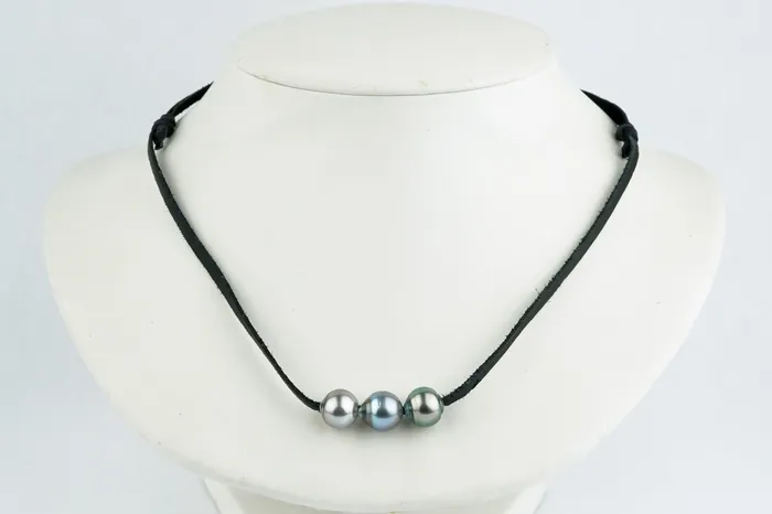 Necklaces Kamoka Pearl Triple 105mm Pastel Circled Eimeo Mana Necklace