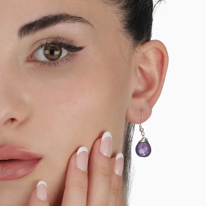 Necklaces MadameLili Amethyst Ohrringe Silber MadameLili