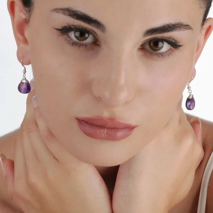 Necklaces MadameLili Amethyst Ohrringe Silber MadameLili