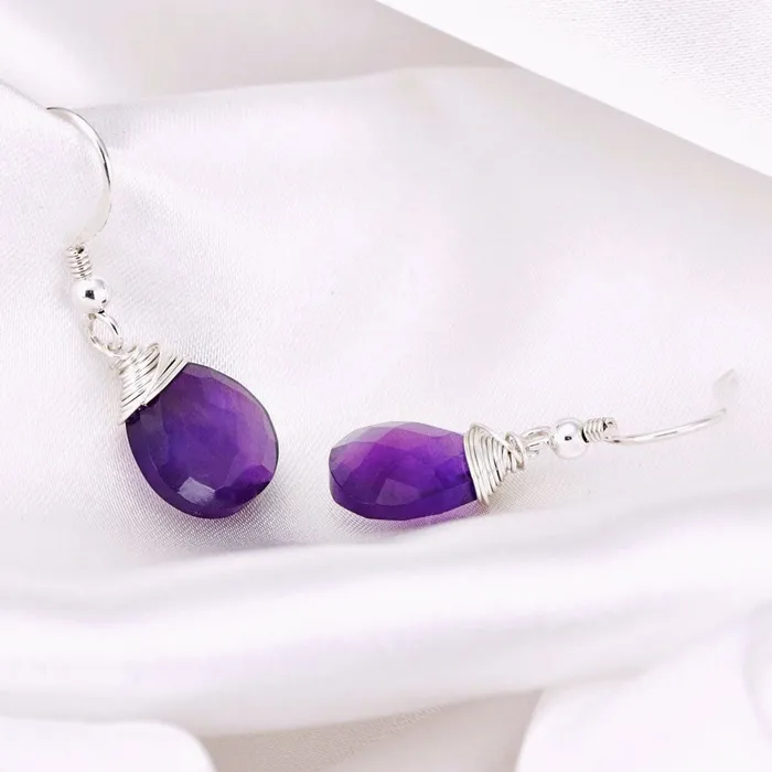 Necklaces MadameLili Amethyst Ohrringe Silber MadameLili