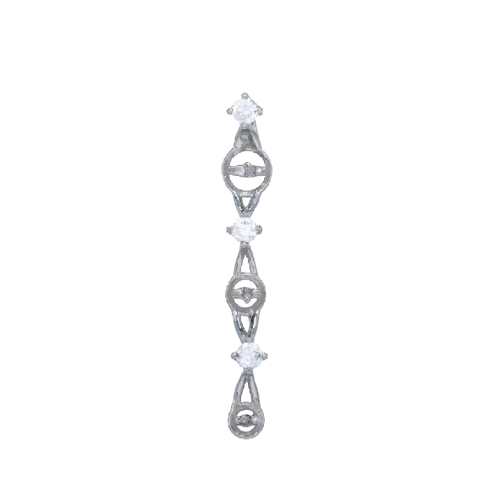 Necklaces MPST018a DIY Mount Pendant 925 Sterling Silver 3 Rhinestone 3 Pearl Mount Necklaces MPST018a DIY Mount Pendant 925 Sterling Silver 3 Rhinestone 3 Pearl Mount