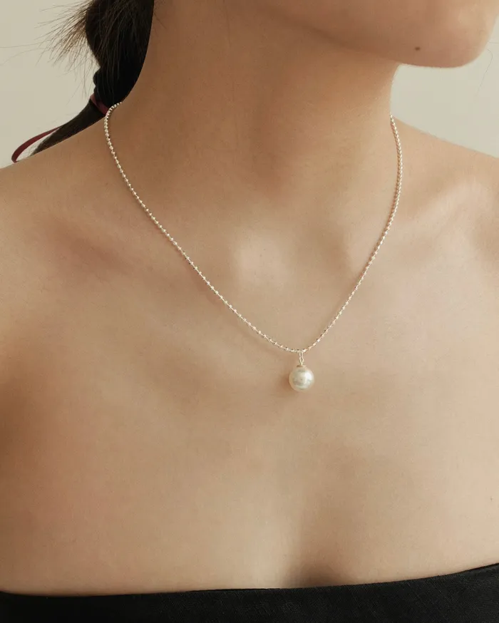 Necklaces MYJN Noe Single Pearl Pendant Necklace