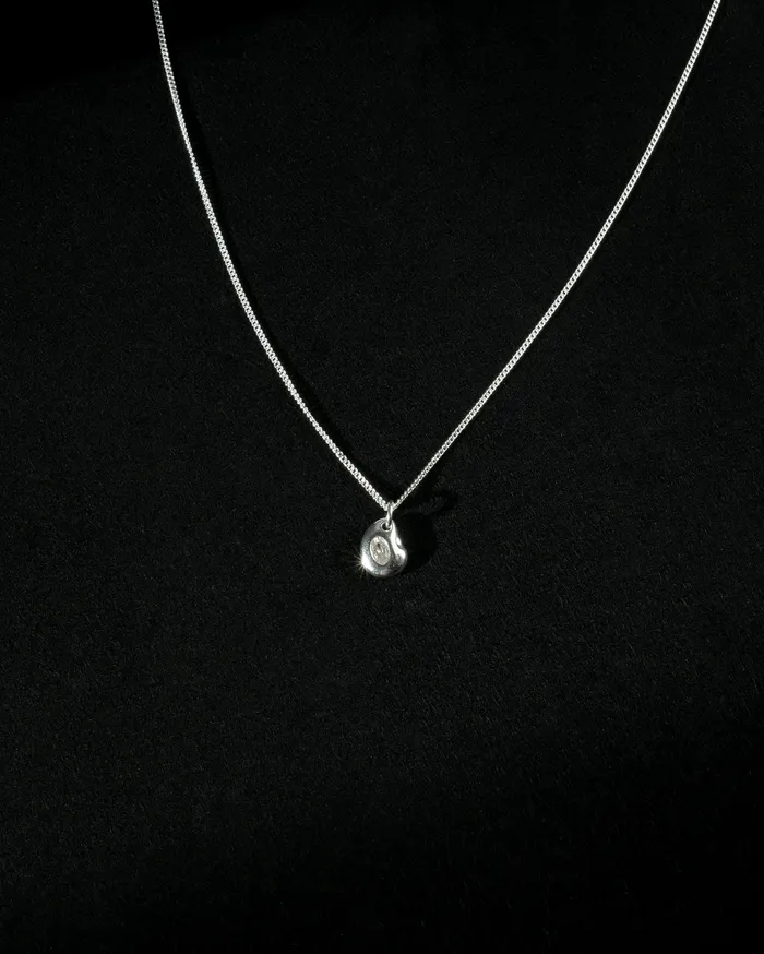 Necklaces MYJN Reia Bean Diamond Pendant Necklace