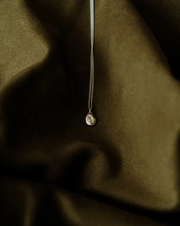 Necklaces MYJN Reia Bean Diamond Pendant Necklace