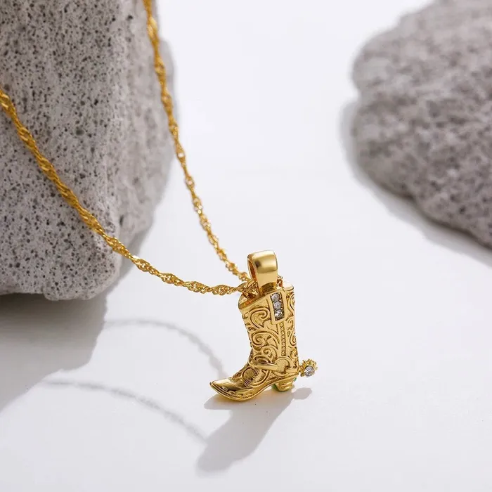 Necklaces Onekiss Cowboy Boot Necklace
