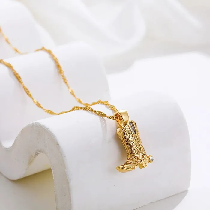 Necklaces Onekiss Cowboy Boot Necklace